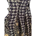 Anthropologie  MAEVE Blue & White Indiga Dress Sz M Tie-Back with Tassels Photo 9