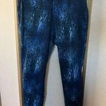 Liz Lange  Blue and Black Patterned Leggings large Photo 0