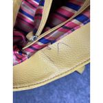 Tignanello Yellow Leather Tote Bag Pebbled Shoulder Purse Tassel Buckle Style Photo 9