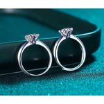 Boutique 1Ct Solitaire Platinum 925‎ Simulated Diamond Engagement Wedding Ring, Size 8 Photo 5