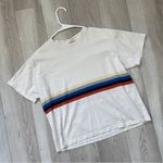 Brandy Melville Tshirt serena rainbow womens (one size) boxy oversized crop Photo 0