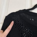 Robert Rodriguez  Silk Cage Knit Sweater Fisherman Net Pullover Size Small Black Photo 10