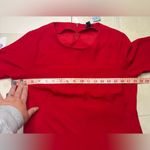 Ann Taylor  Factory Red Dress Size 6P Petite Bell Fluted Sleeves New Photo 4
