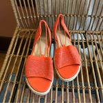 Eileen Fisher  Mews Magma Melange Orange Stretch Espadrilles Flat Sandals Size 8 Photo 2