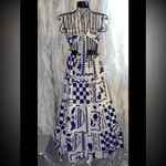 Bailey Rose Blue and White Patterned Women's Dress Photo 2