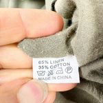 Showpo Linen Blend Faux Wrap Mini Dress Size 12 Green Belted Surplice Neckline Photo 6