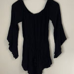 Cotton Candy LA Women's Bell Long‎ Sleeve Romper Off Shoulder Black Size Small Photo 0