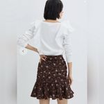 Veronica Beard  Silk Taras Merlot Multi Floral Mini Skirt 8 Photo 3