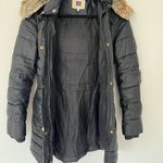 Laundry by Design Black Puffer Jacket Removable Faux Fur Hood Women’s Size Small Photo 4