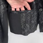 Chico's Lace Blazer Jacket Womens 2 Large Black Whimsigoth Pockets Dark Romantic Photo 3