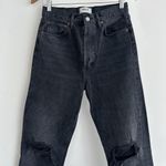 AGOLDE Jeans Womens 26 Black Fade High Rise Pinch Waist Straight 90s Button Fly Photo 1