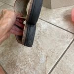 Teva Cork Slide Red Leather Strappy Comfort Sandals Slides Womens Size 7 Photo 3