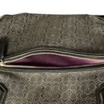 Coach Vintage Jacquard Logo Black Shoulder Bag Purse Purple Interior Authentic Photo 3