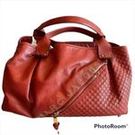 Marc Jacobs irina studded satchel weekend leather tote orange rust larg… Photo 12