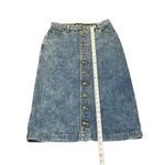 Lee Vintage Modern High Rise Midi Denim Skirt 32 Western 80s Grunge Blue Photo 5