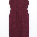 Alberto Makali Bandage Mock Neck Sheath Dress Heathered Spacedye Purple Medium Photo 0