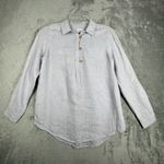 Sigrid Olsen Shirt Womens Small Lilac Linen Tunic Classic Lagenlook Minimalist Photo 1