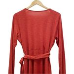 Toad & Co Cue Long Sleeve Wrap Dress Burnt Orange Space Dye Women’s Size Medium Photo 4