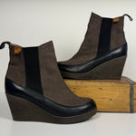 Cubanas Suede Wedge Chelsea Boots Brown Size 9 EU 40 Photo 0