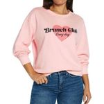 Wildfox NWT Graphic Crewneck “Brunch Club Everyday” Sweatshirt Size small Photo 0