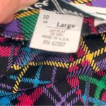 Vintage ‘90s Lee Winter Plaid Patchwork Knee Length Skirt L Red Size L Photo 3