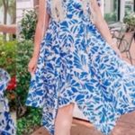 Alexis  For Target Botanical Blue Asymmetric Dress XS Photo 1