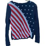 NORTON Studio Woven crochet open knit Stars and Stripes long sleeve top S/M Size undefined Photo 0