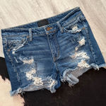🖤Buckle Black Distressed Jean Shorts•Size:26🖤 Blue Photo 0