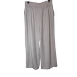 ZARA Wide Leg Crop Trousers Khaki Beige Pants Pleated High Waist Chinos Women’s Sz M Photo 1