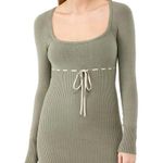 Urban Outfitters BDG  Long Sleeve Edison Mini Dress Olive Green Size M NWT Photo 0