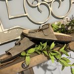 Sonoma Genuine Suede Slides Taupe Sandals  Womens 6 Artwork New Double Strap Photo 8