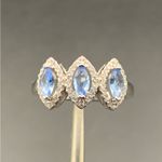 Marquise Cut 2.44 TCW 3 Stone Tanzanite Anniversary Ring Sterling Silver Size 8 Photo 0