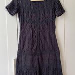 Sundance Black eyelet crochet trim dress size S Photo 2