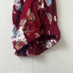 Lulus  Lovely Blooms Burgundy Floral Print Long Sleeve Babydoll Dress size xs Photo 9