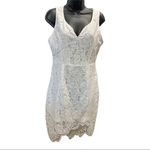 AOOKSMERY, Women’s white lace dress, Tag says M, but Hand measures XS, NWOT Photo 3