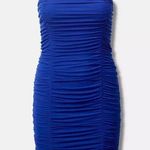 Torrid Mini Shirred Bodycon Dress Electric Blue size 1 Photo 0