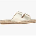 Joie  Cagney Leather Espadrille Gold Slide Sandals New! Photo 3