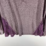We The Free Free People  Purple Sweater Top Lace Sides Womens‎ M Photo 2