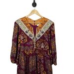 Anthropologie NWT  Maeve Meredith Embroidered Maxi Dress Purple/Orange M Photo 4
