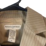 Banana Republic Women's Size 4 Striped Tan Career 2 Button Blazer Photo 3