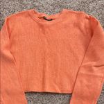 ZARA  Women's Orange Ribbed Sweater Photo 3
