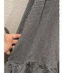 ZARA  Black And White Gingham Ruffle Straps Blouse Photo 2