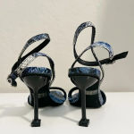 Jeffrey Campbell  Navy Blue‎ Strappy Heel Sandals size 6.5 Photo 3