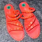 Olivia Miller  Studded Color Pink Flip Flops
Rubber. Size 8 NWT Photo 1