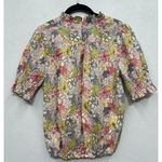J.Crew Liberty Fabric Blouse Top Small Mauve Floral Smocked Puff Sleeve READ Photo 2