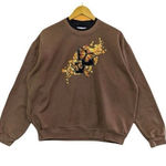 ✨Country Store Butterfly Crewneck Sz Large Sweatshirt Embroidery Logo✨ Brown Photo 0