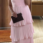 Lulus LULU’S Seriously Sensational Light Pink Strapless Tiered Maxi Dress Photo 0