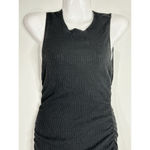Reformation Jeans Black Maly Ribbed Knit Dress Ruched LBD Size S Photo 2