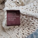 525 America  Cable Knit Cardigan Long Cream Short Sleeve Long Sweater M Photo 4