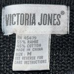 Victoria Jones  Woman Black Sweater with Turquoise and Silver Embellishments Photo 5